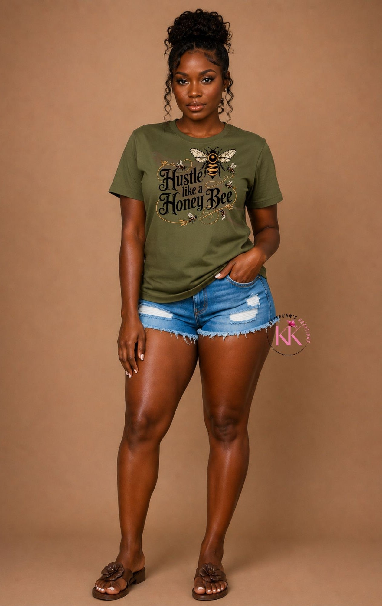 Hustle Like a Honey Bee T-Shirt | Motivational Bee Graphic Tee | Entrepreneur Mindset Shirt