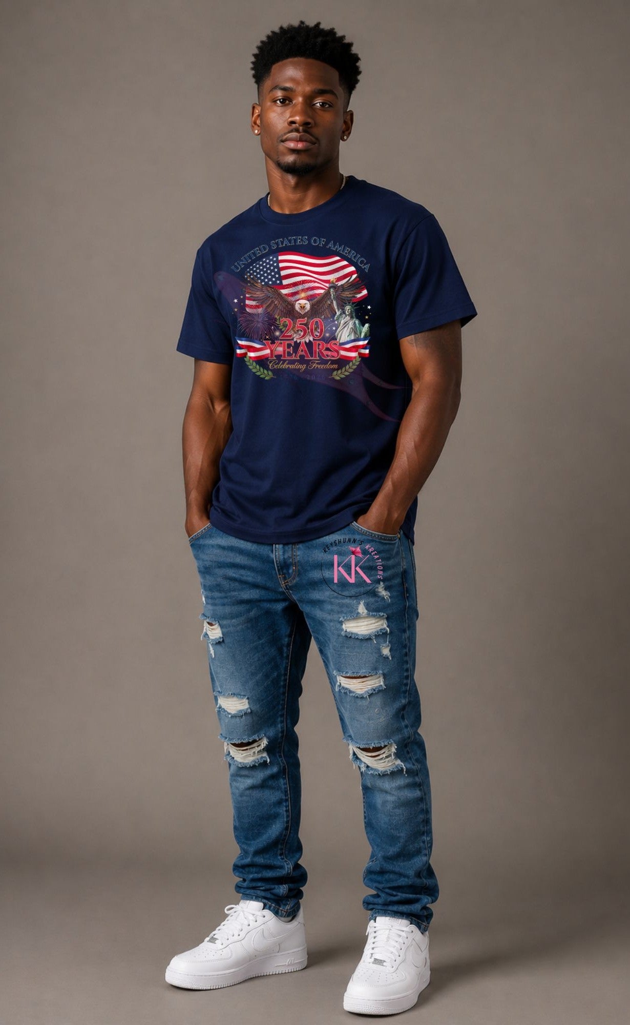 America 250 Years Celebrating Freedom PNG | Patriotic Eagle & Statue of Liberty Digital Download | USA 1776-2026 Shirt Design