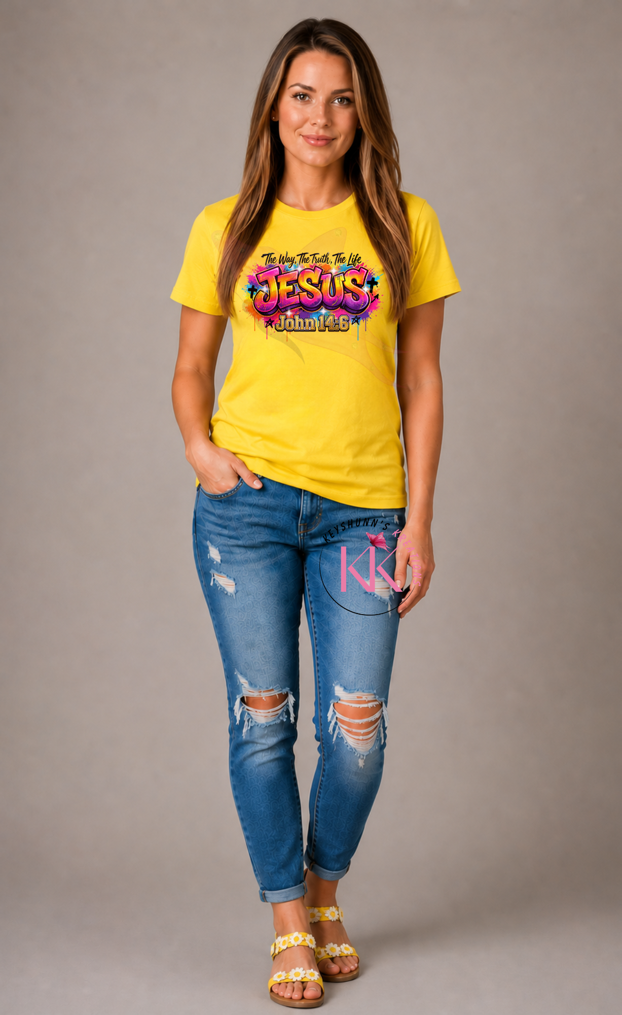 JESUS – The Way, The Truth, The Life | John 14:6 Christian Graffiti Streetwear T-Shirt