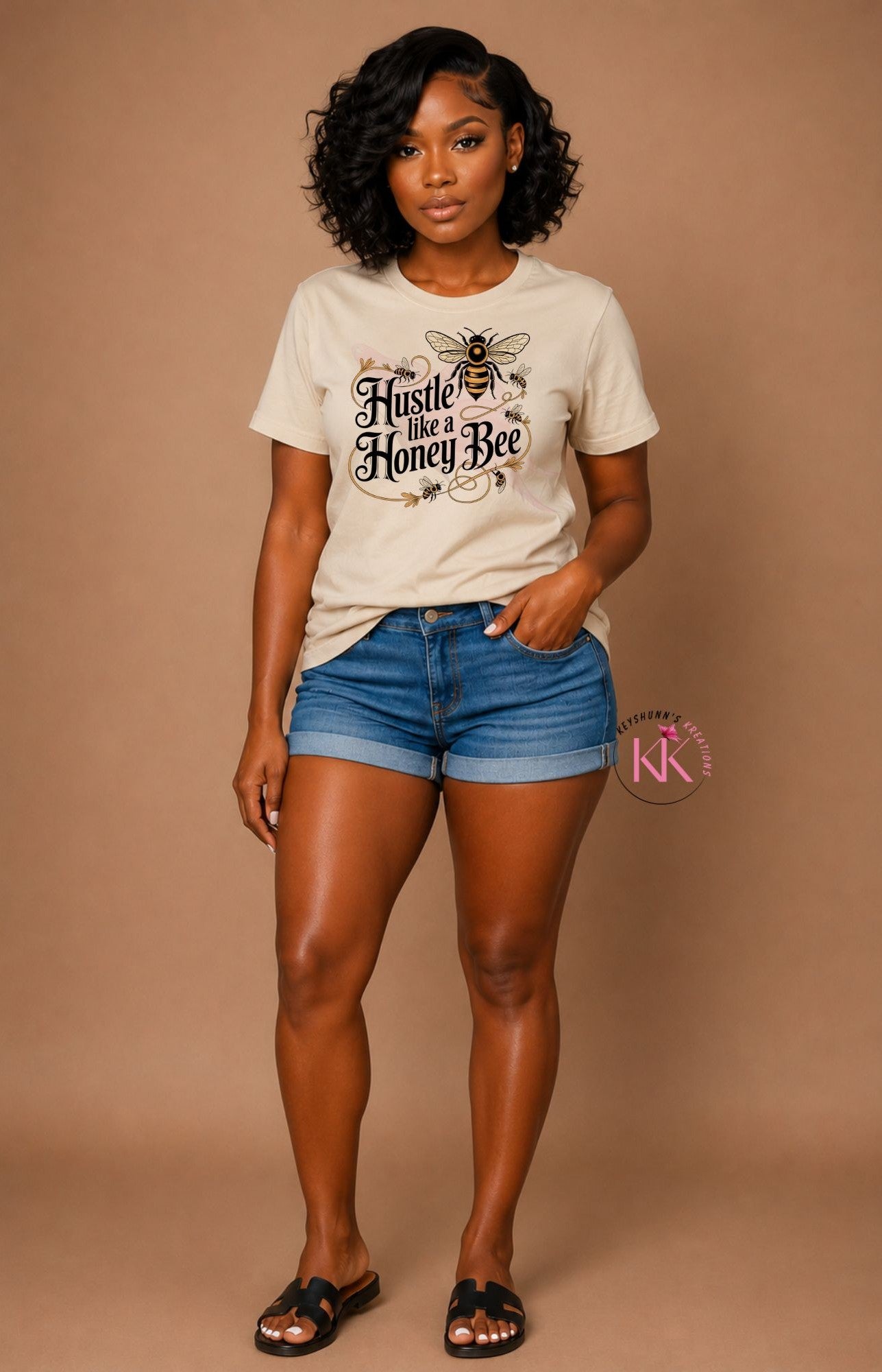 Hustle Like a Honey Bee T-Shirt | Motivational Bee Graphic Tee | Entrepreneur Mindset Shirt