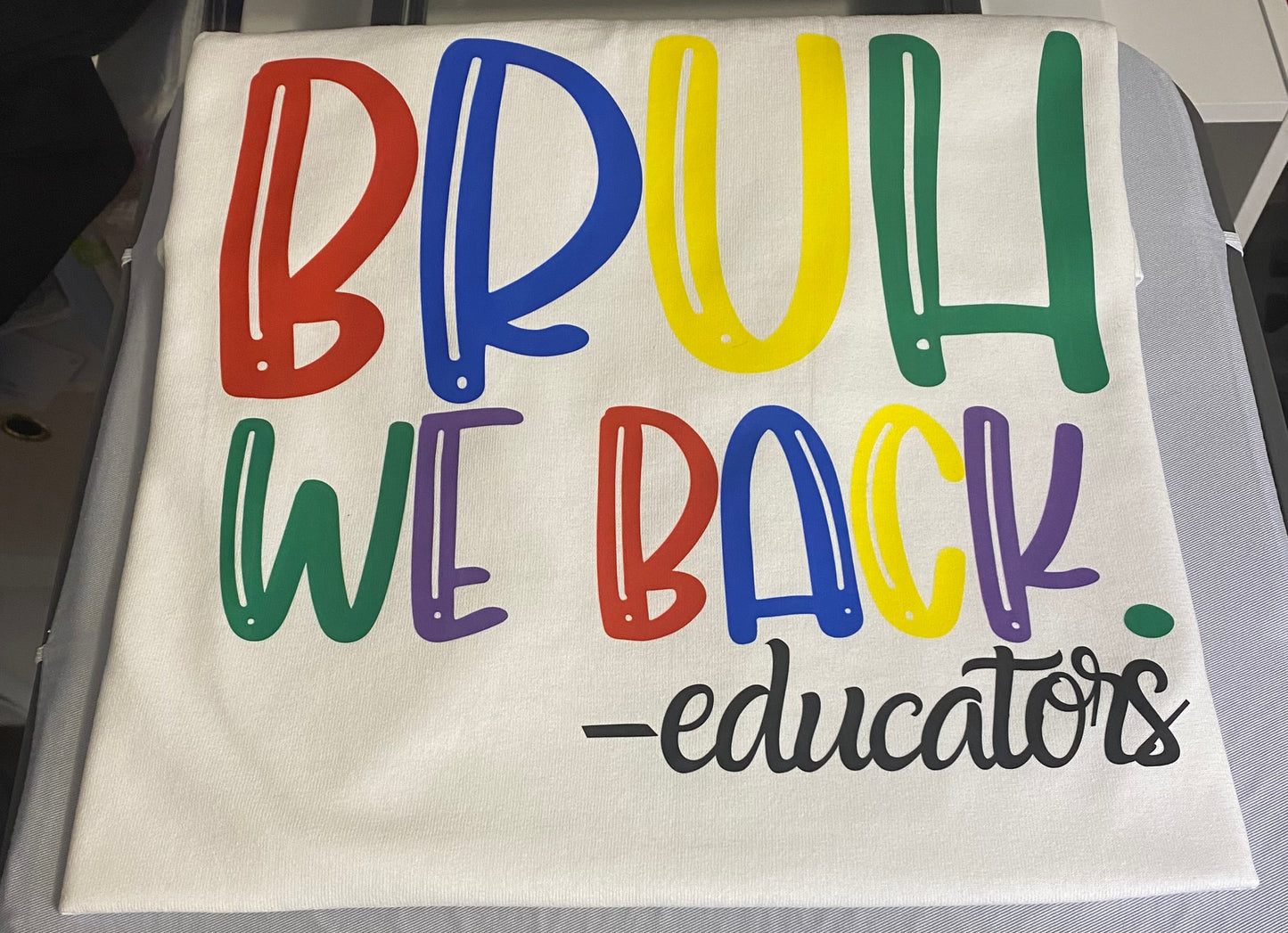 Bruh We Back - Educators, First day back to school PNG