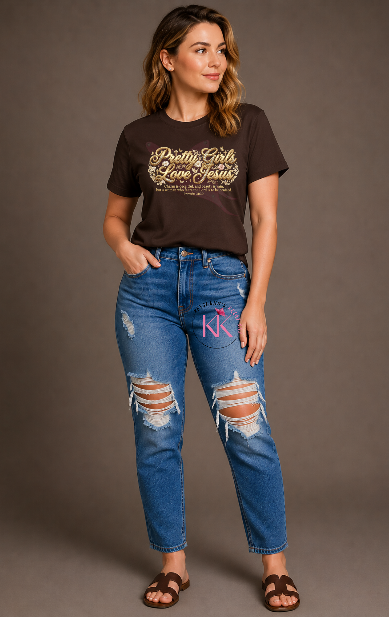 Pretty Girls Love Jesus Luxury Christian T-Shirt | Proverbs 31:30 Faith Boutique Tee