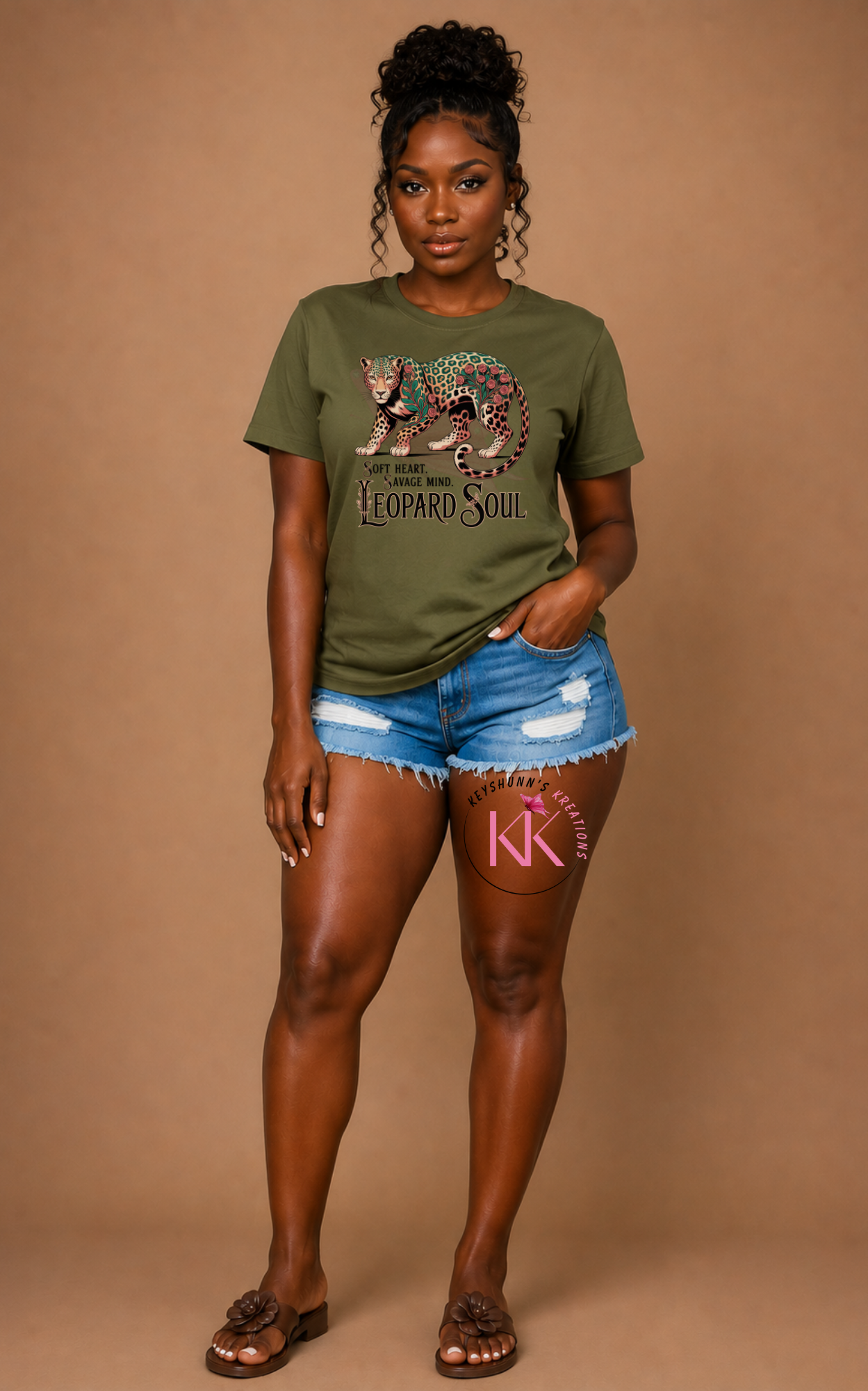 Soft Heart. Savage Mind. Leopard Soul. | Women's Leopard Graphic Tee