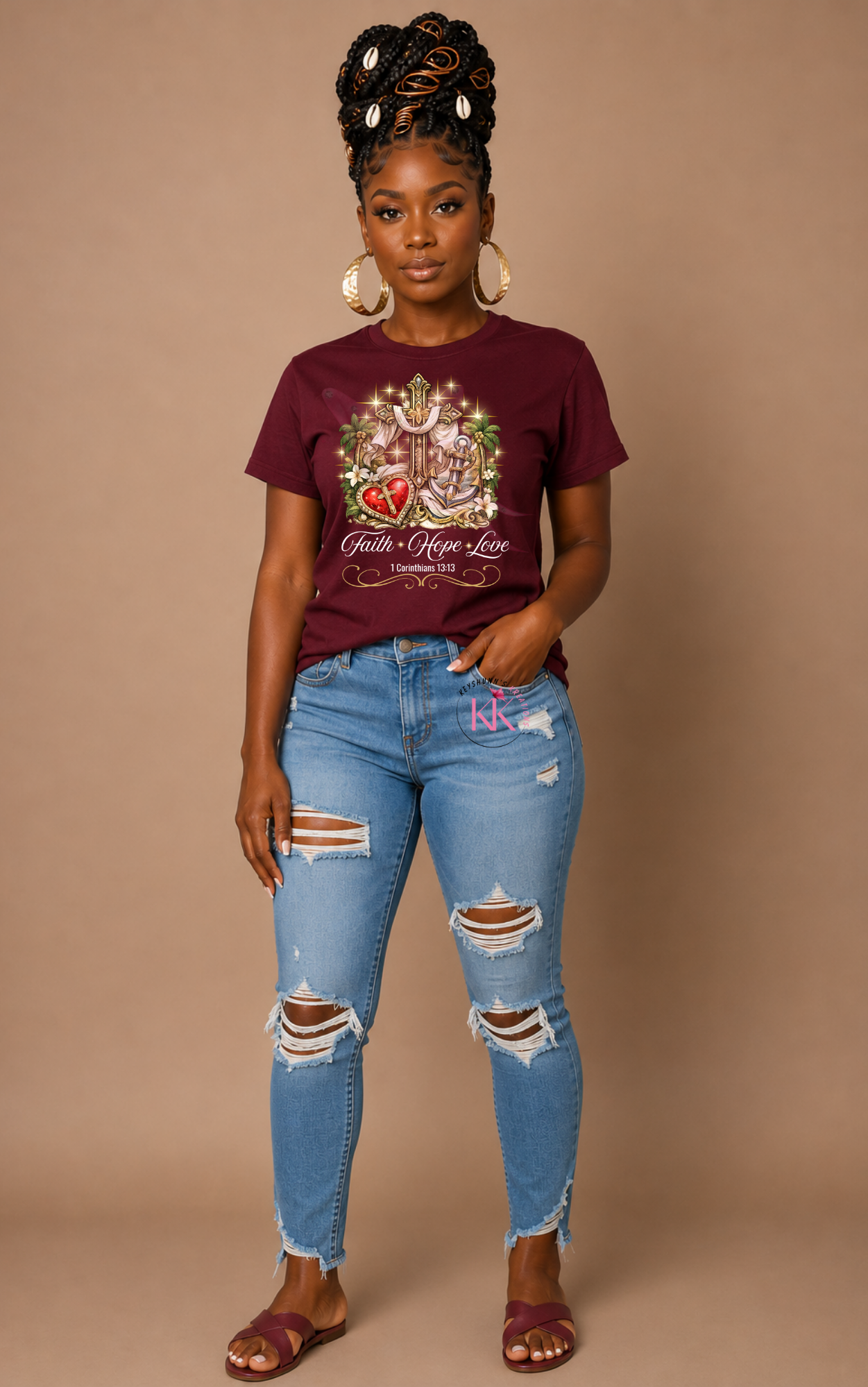 Faith Hope Love Christian Shirt | 1 Corinthians 13:13 Faith-Based Graphic Tee