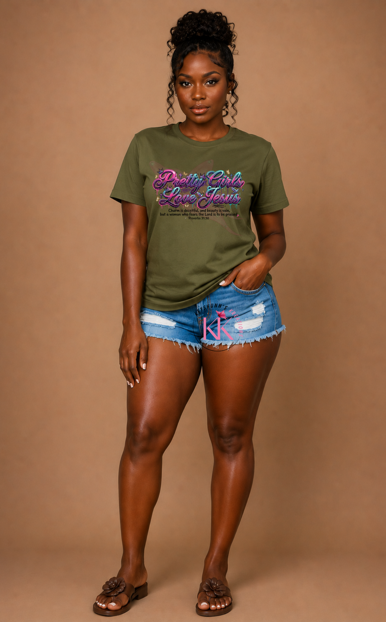 Pretty Girls Love Jesus Streetwear Christian T-Shirt | Graffiti Faith Graphic Tee