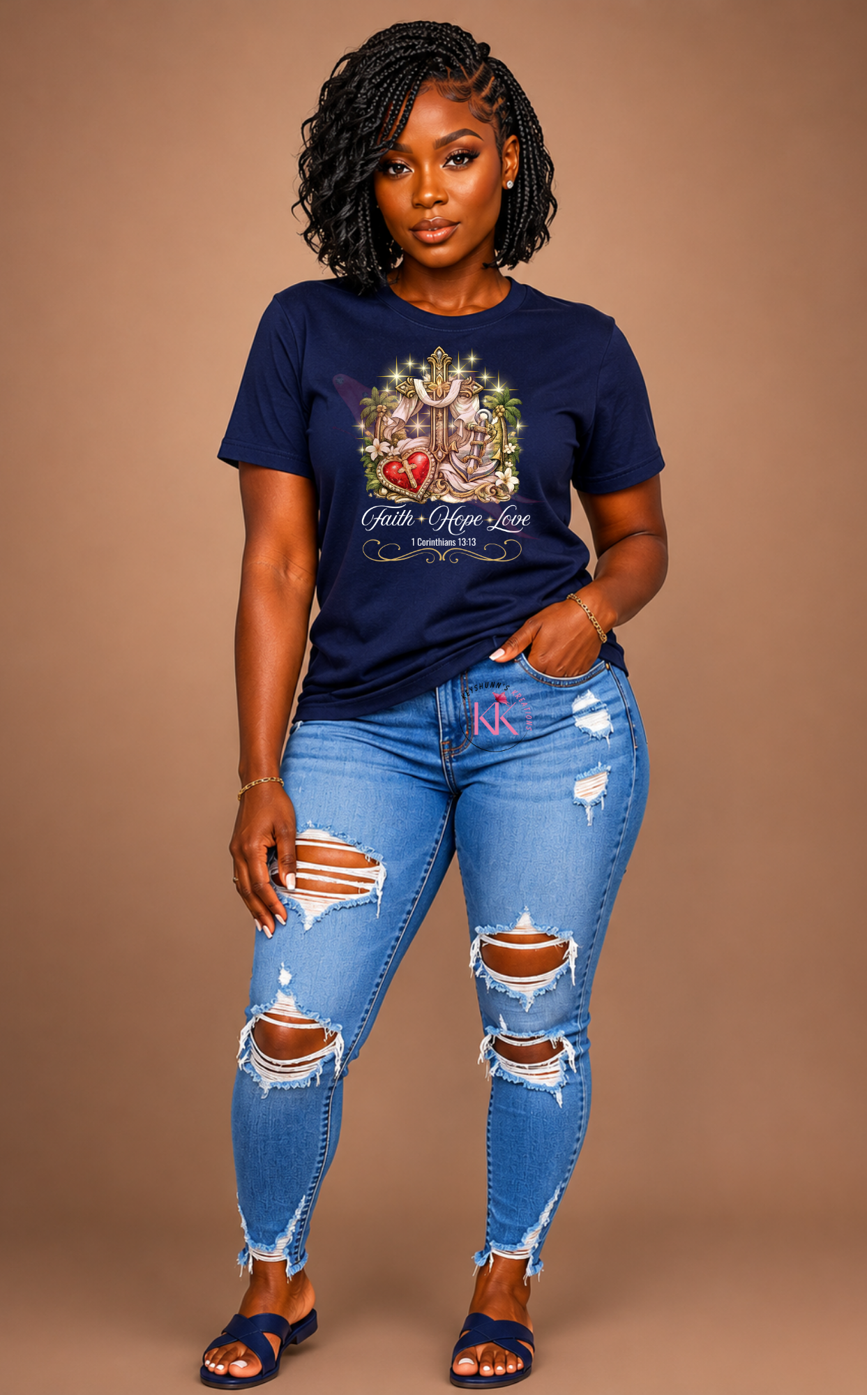 Faith Hope Love Christian Shirt | 1 Corinthians 13:13 Faith-Based Graphic Tee