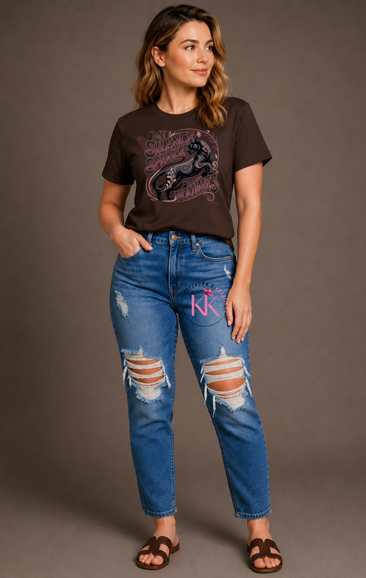 My Silence Speaks Volumes Black Panther Graphic T-Shirt | Inspirational Statement Tee