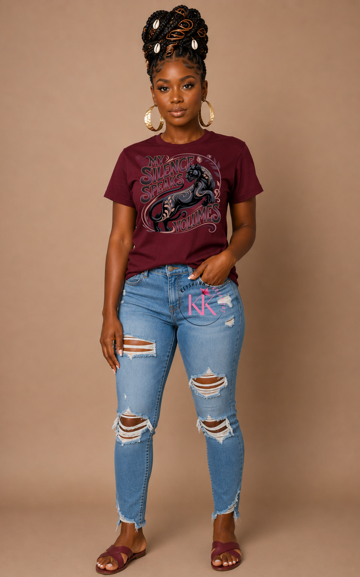 My Silence Speaks Volumes Black Panther Graphic T-Shirt | Inspirational Statement Tee