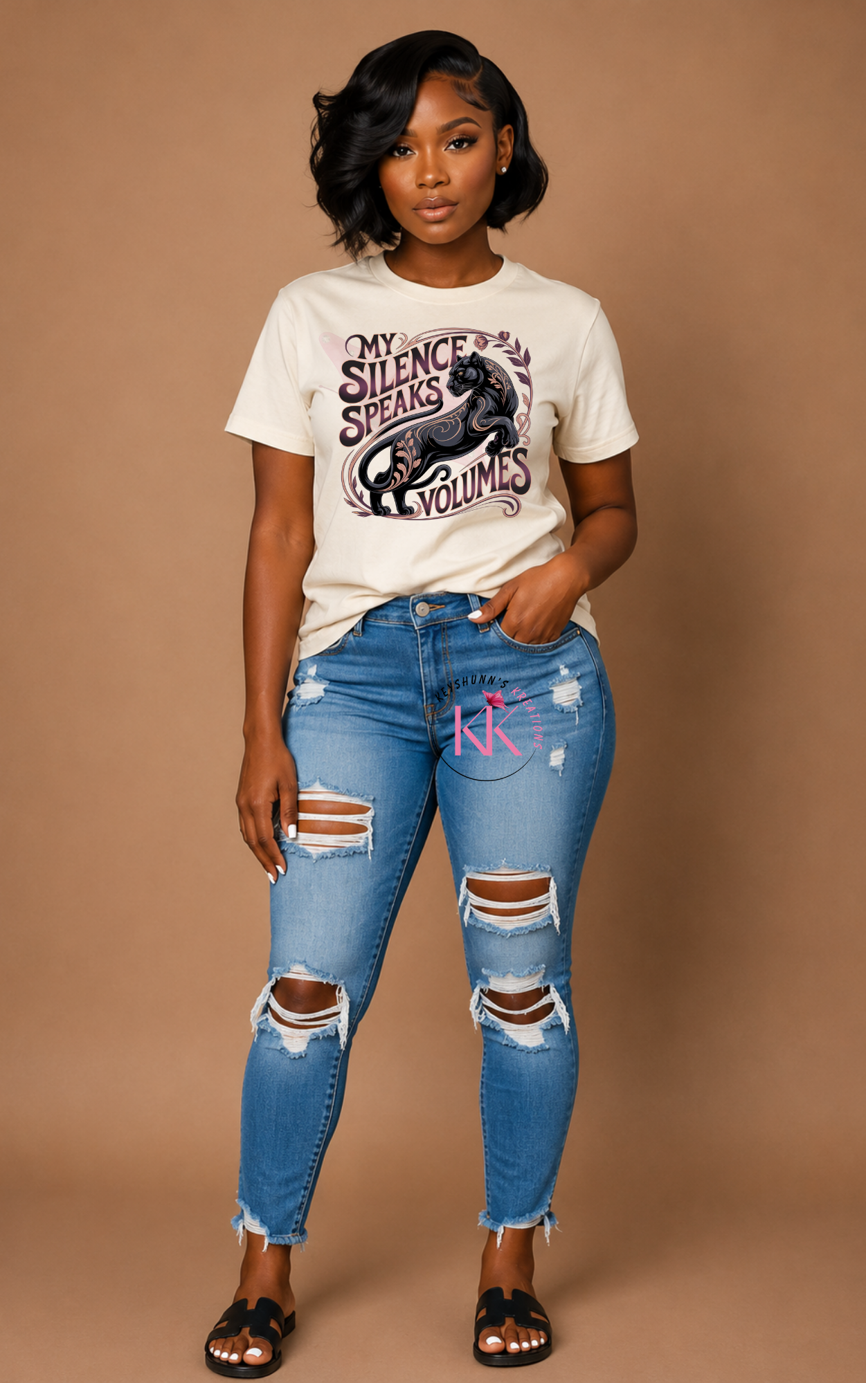 My Silence Speaks Volumes Black Panther Graphic T-Shirt | Inspirational Statement Tee