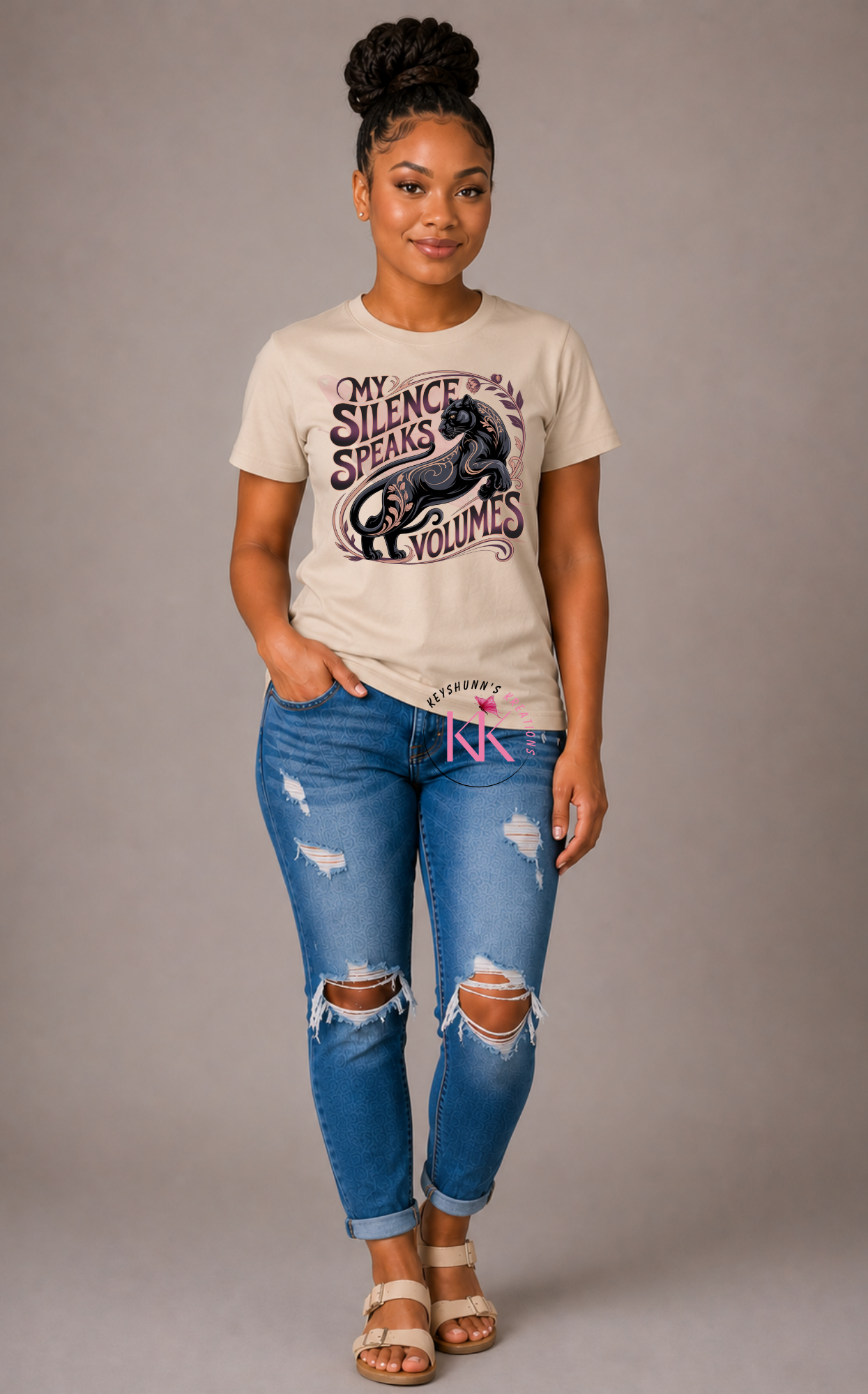 My Silence Speaks Volumes Black Panther Graphic T-Shirt | Inspirational Statement Tee