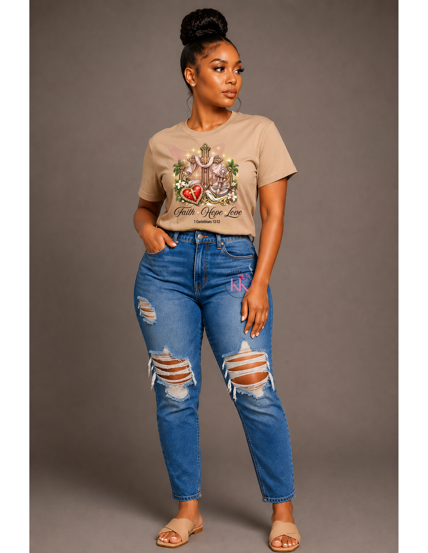 Faith Hope Love Christian Shirt | 1 Corinthians 13:13 Faith-Based Graphic Tee