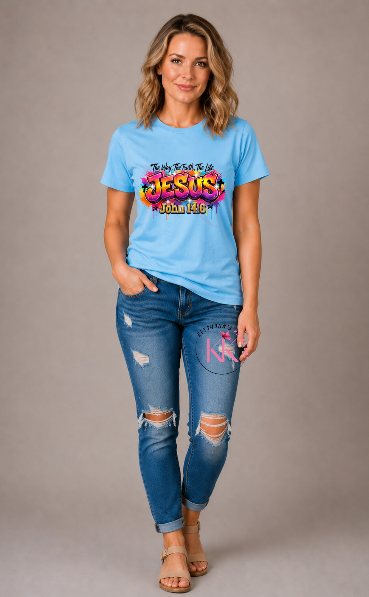 JESUS – The Way, The Truth, The Life | John 14:6 Christian Graffiti Streetwear T-Shirt