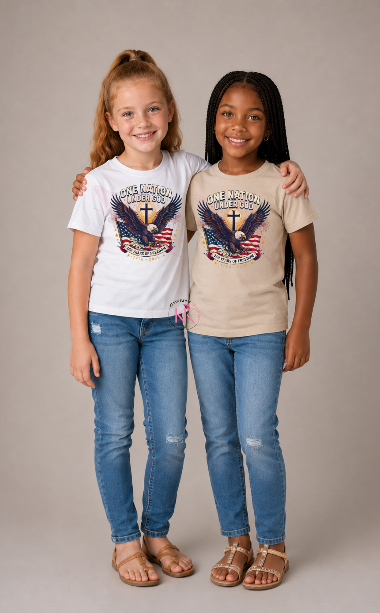 One Nation Under God 250 Years of Freedom Shirt | Christian Patriotic Eagle T-Shirt | America 250 Celebration | Faith & Freedom Tee