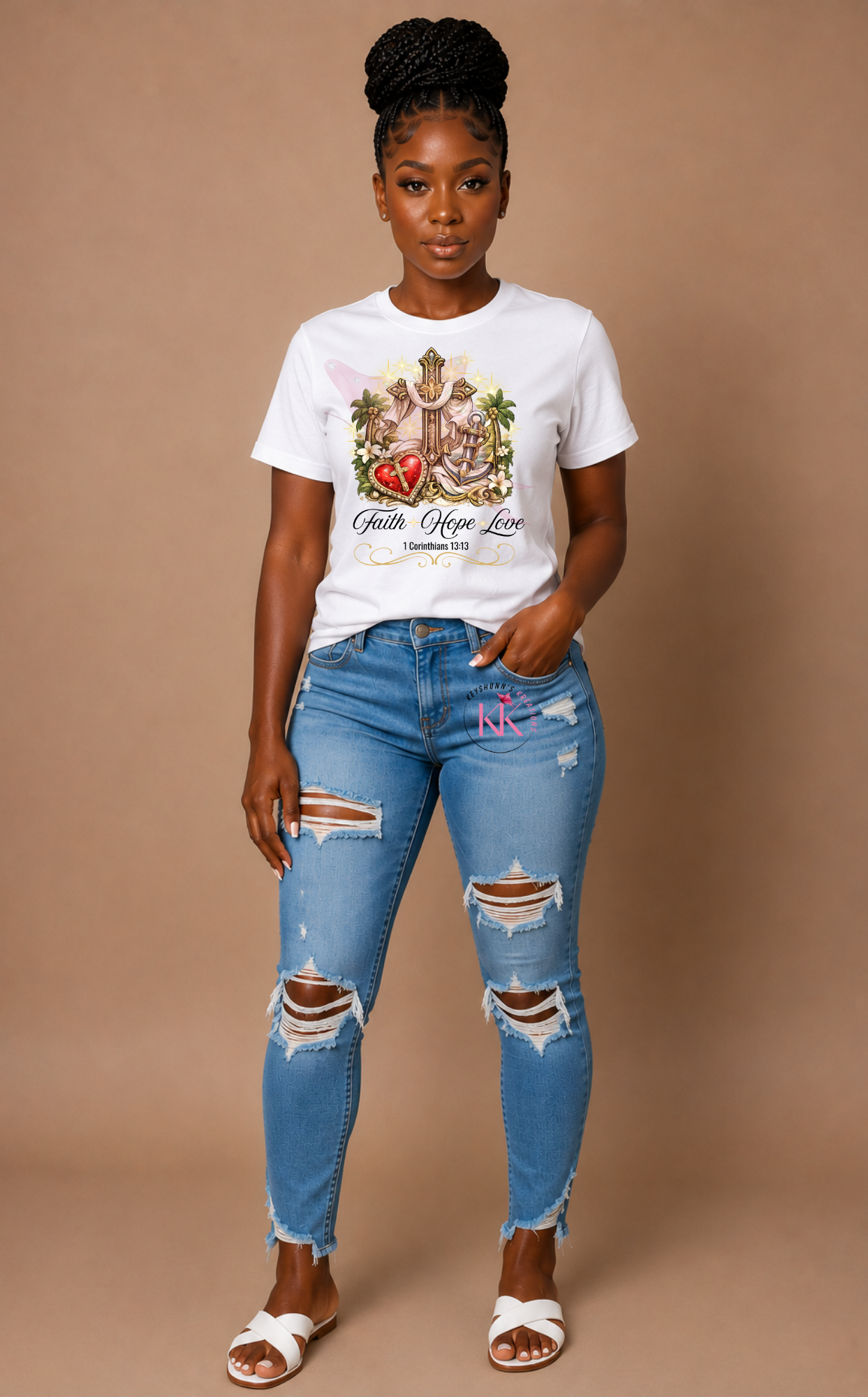 Faith Hope Love Christian Shirt | 1 Corinthians 13:13 Faith-Based Graphic Tee