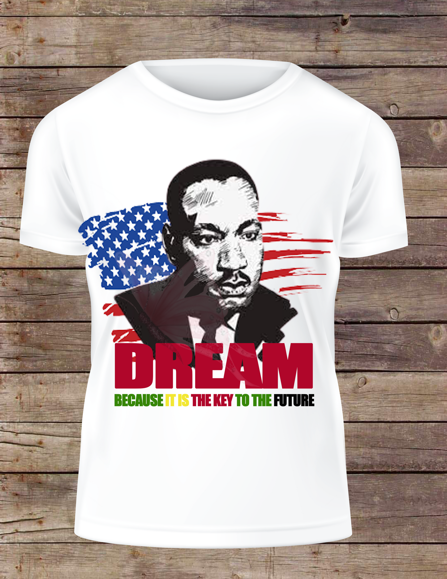 MLK with American Flag (Digital)