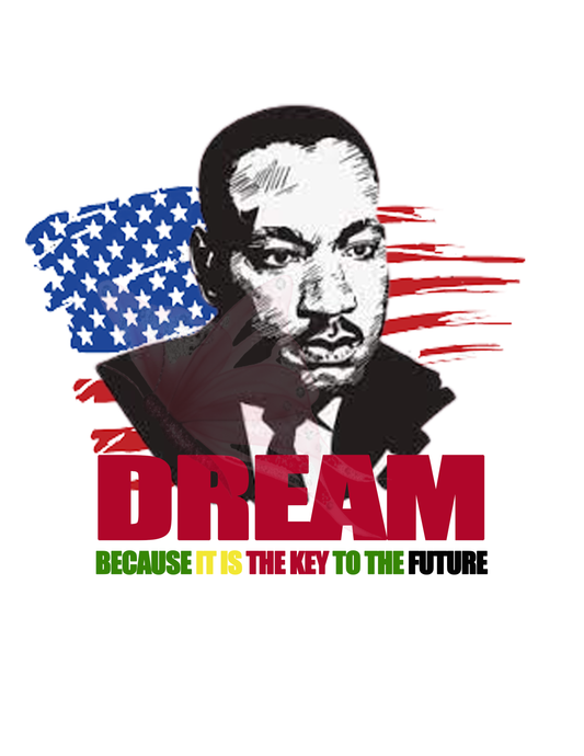 MLK with American Flag (Digital)